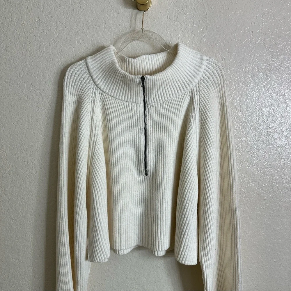 New free people Greta Half Zip sweater size XL
